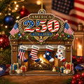 Custom Acrylic Ornament - Personalized America 250th Anniversary Christmas Gifts For Mom, Dad, Brother, Sister - Festive Patriotic Vibes