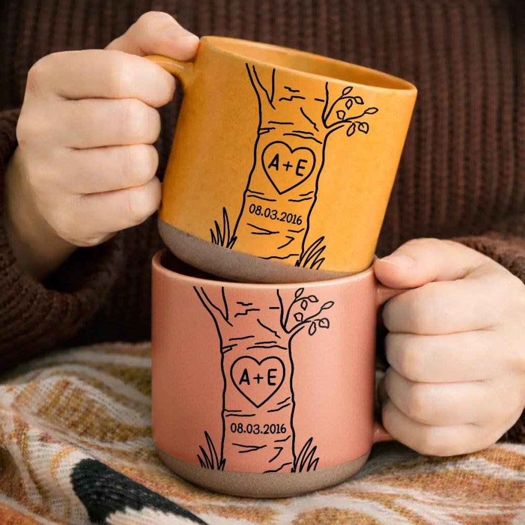 Custom Pottery Mug - Personalized Anniversary Wedding Gifts For Husband And Wife, Him And Her - Better Together Always