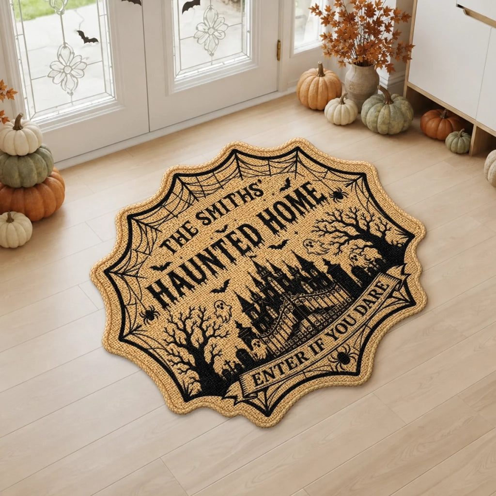 Custom Shaped Doormat - Personalized Halloween Decor Birthday Gifts For Mom, Dad, Brother, Sister, Kids - Family Boo Crew