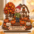 Custom Pumpkin 2-Layered Wooden Plaque - Personalized Birthday Gifts For Mom, Grandma - Season Of Sweet Togetherness