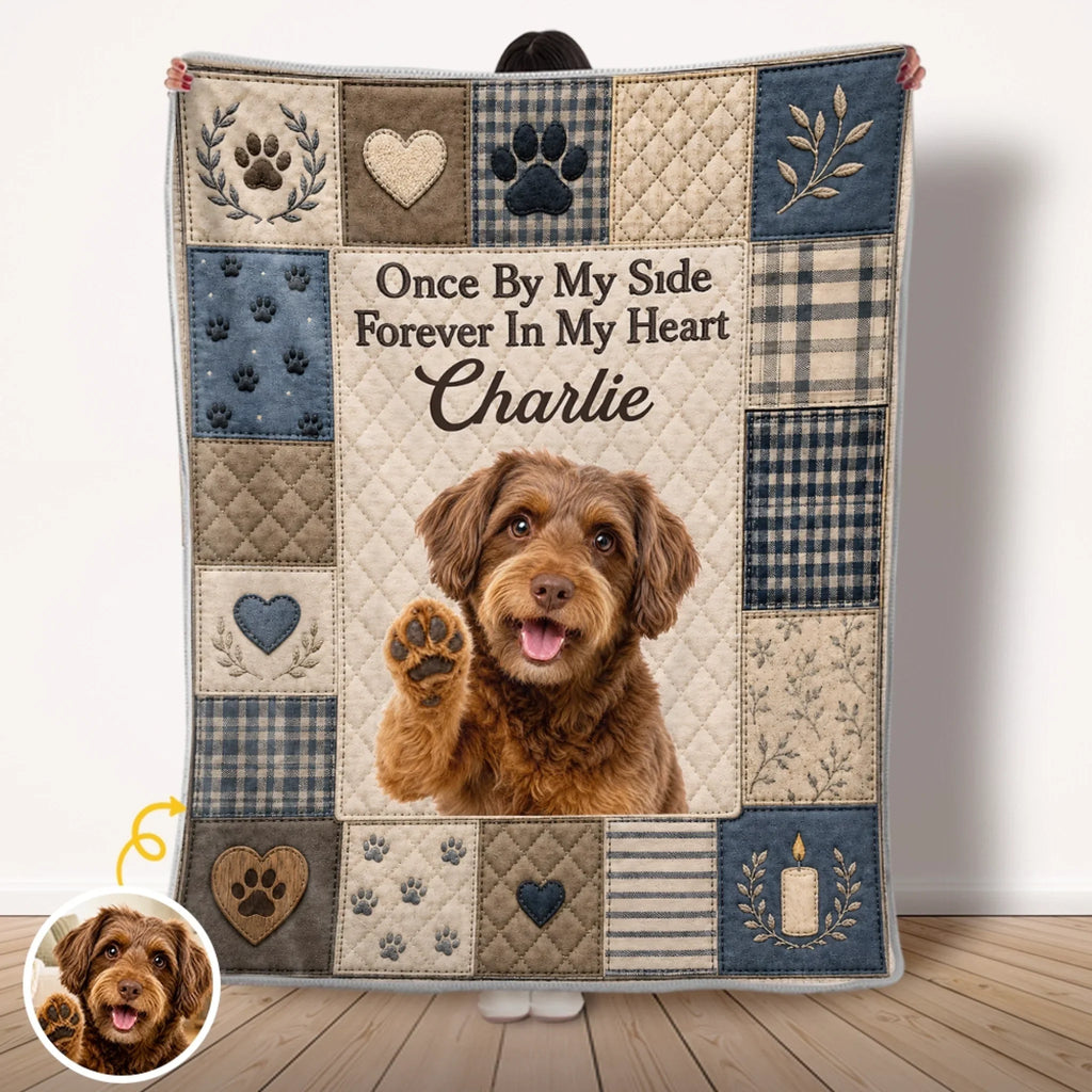 Custom Photo Blanket - Personalized Pet Memorial Sympathy Gifts For Dogs, Cats - Until We Meet Again My Friend