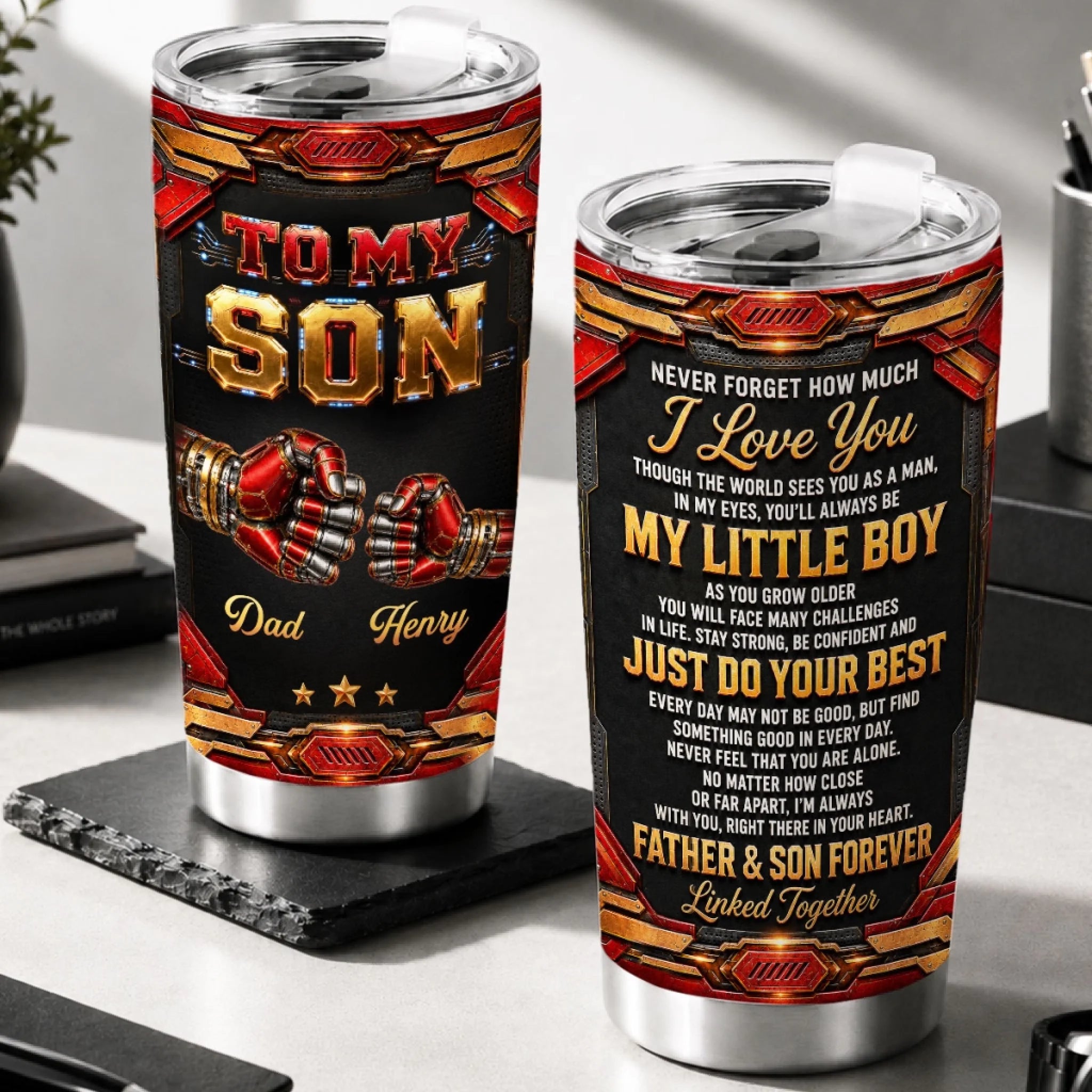 Custom Tumbler - Personalized Birthday Gifts For Son, Daughter - My World My Why