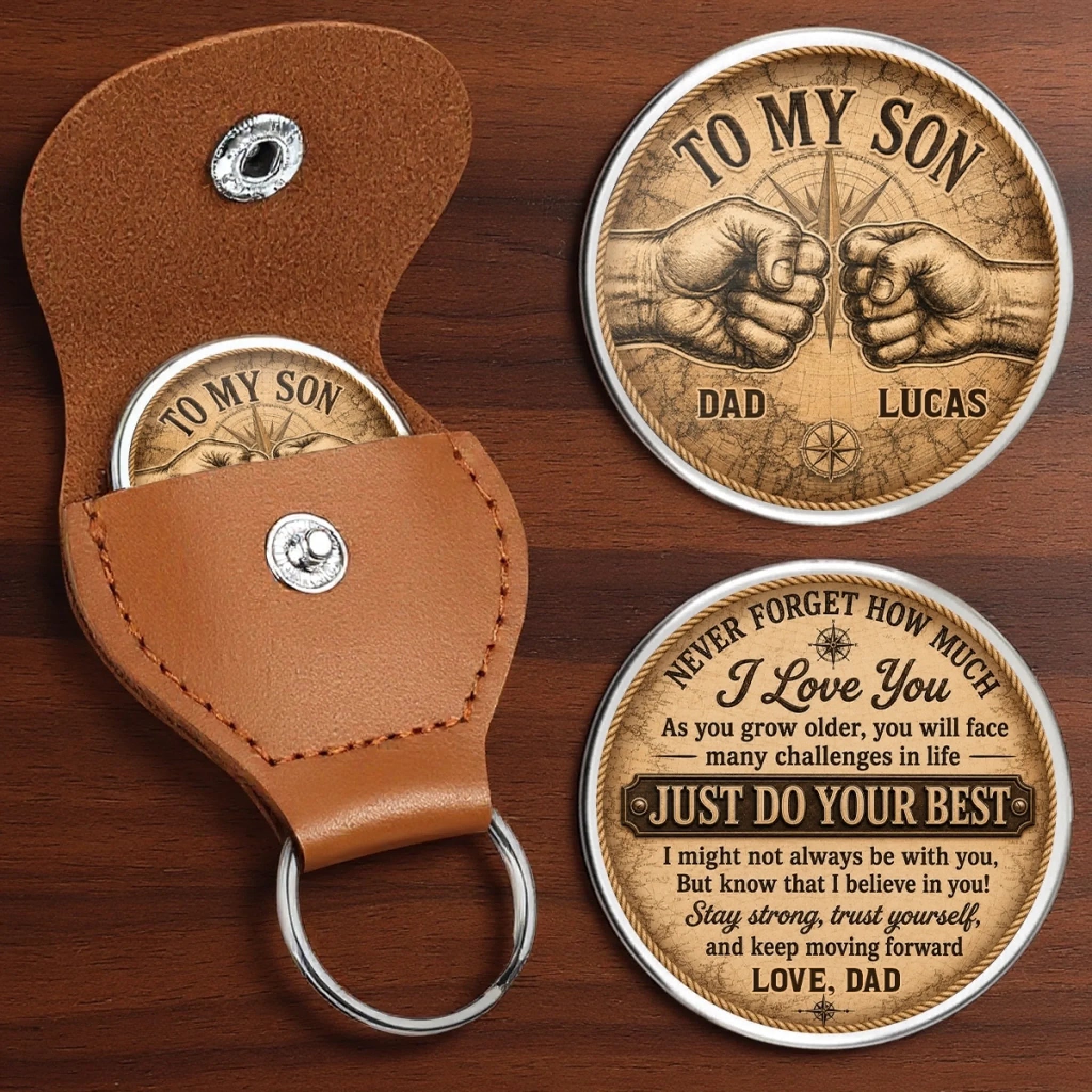 Custom Pocket Hug - Personalized Birthday Gifts For Son - Believe In Yourself Always