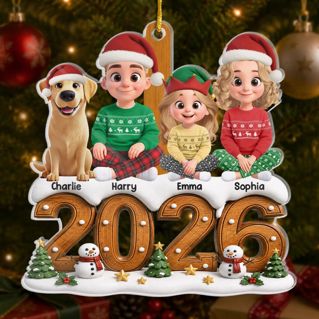 Custom Acrylic Ornament - Personalized Christmas Birthday Gifts For Mom, Dad, Brother, Sister, Dog Cat Lovers - Wrapped In Holiday Love