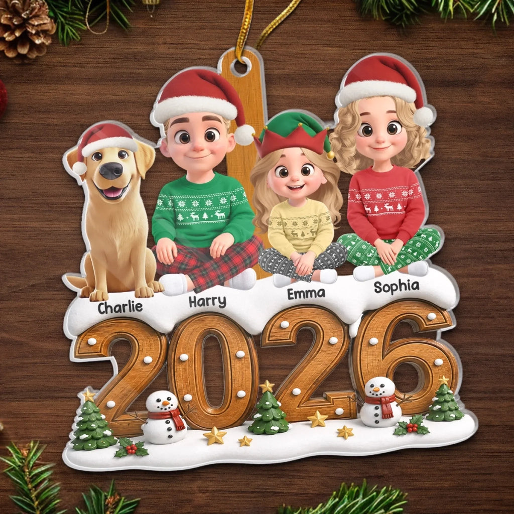 Custom Acrylic Ornament - Personalized Christmas Birthday Gifts For Mom, Dad, Brother, Sister, Dog Cat Lovers - Wrapped In Holiday Love
