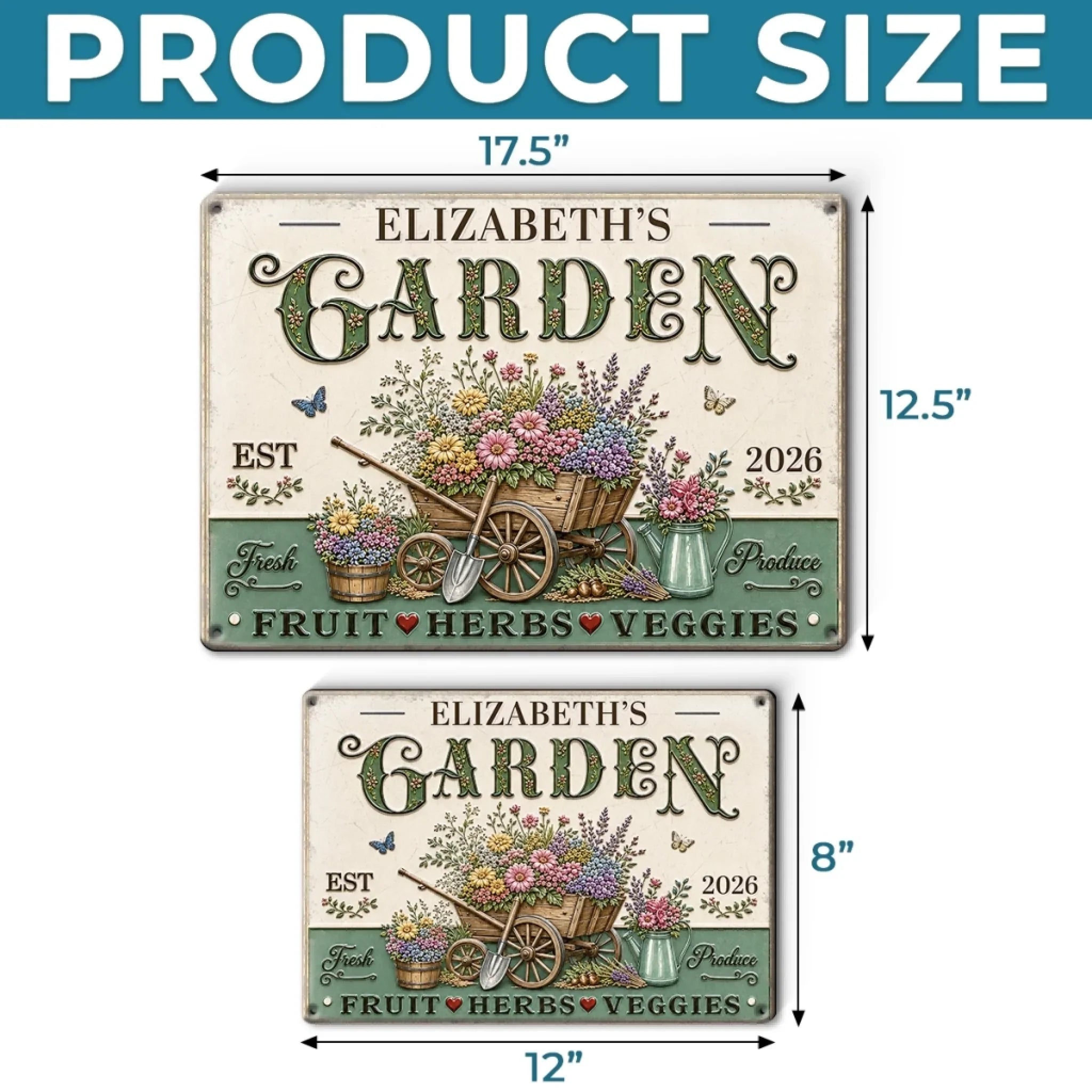 Custom Home Decor Metal Sign - Personalized  Birthday Garden Gifts For Gardeners - Plants Bring Peace
