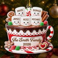 Custom Acrylic Ornament - Personalized Christmas Birthday Gifts For Mom, Dad, Brother, Sister - Warm Wishes From Our Family