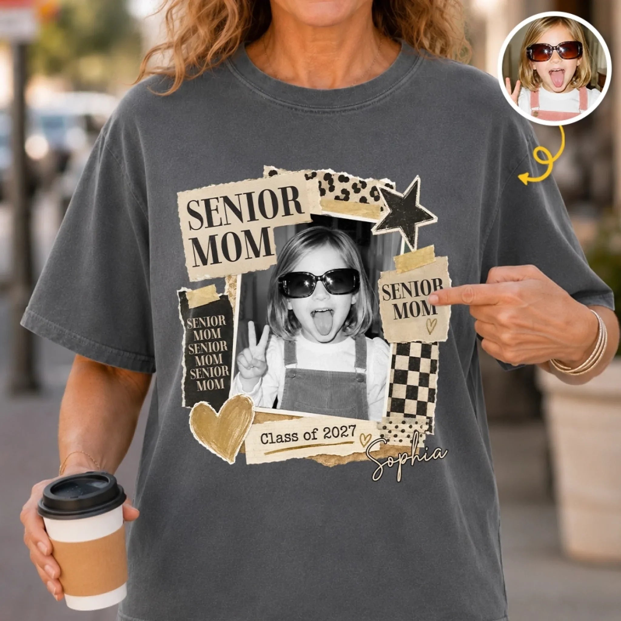 Custom Photo Comfort T-Shirt - Personalized Graduation Gifts For Him, Her - Dream Big Finish Strong