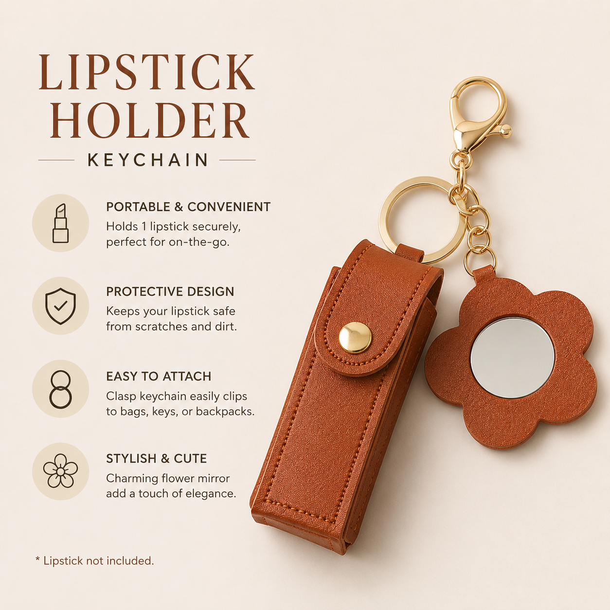 Lipstick Holder Keychain