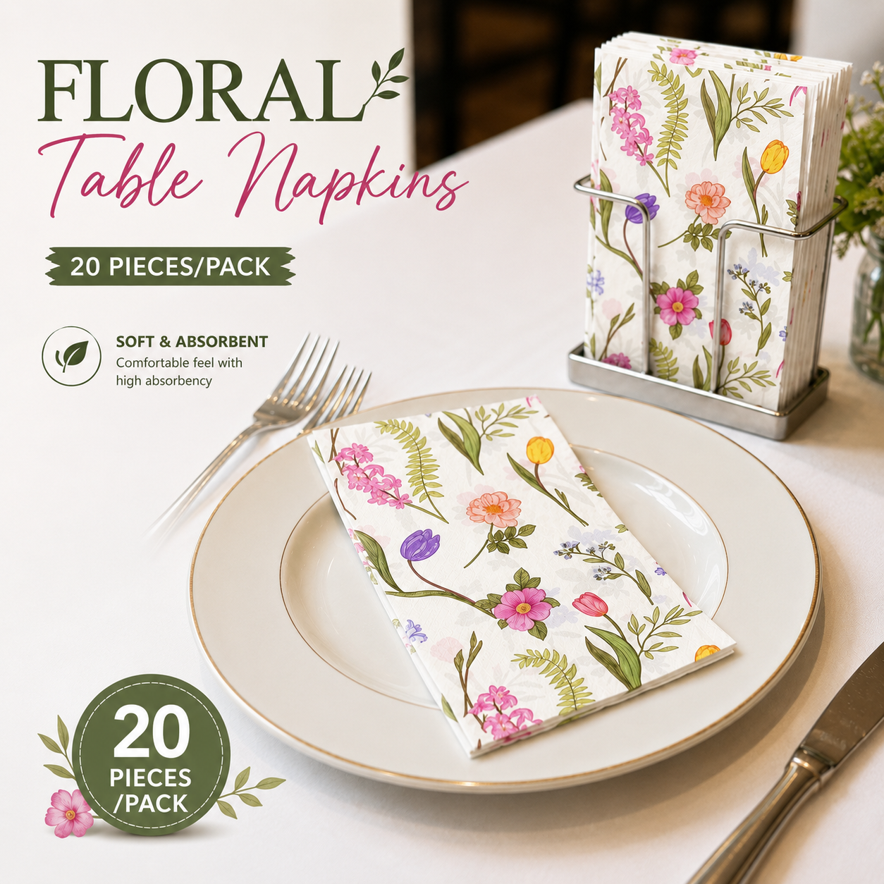 Floral Table Napkins